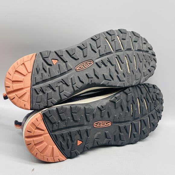 Keen Shoes Womens 11 Blue Gray Mesh Low Top Waterproof Trail Hiking Sneakers - Picture 9 of 11